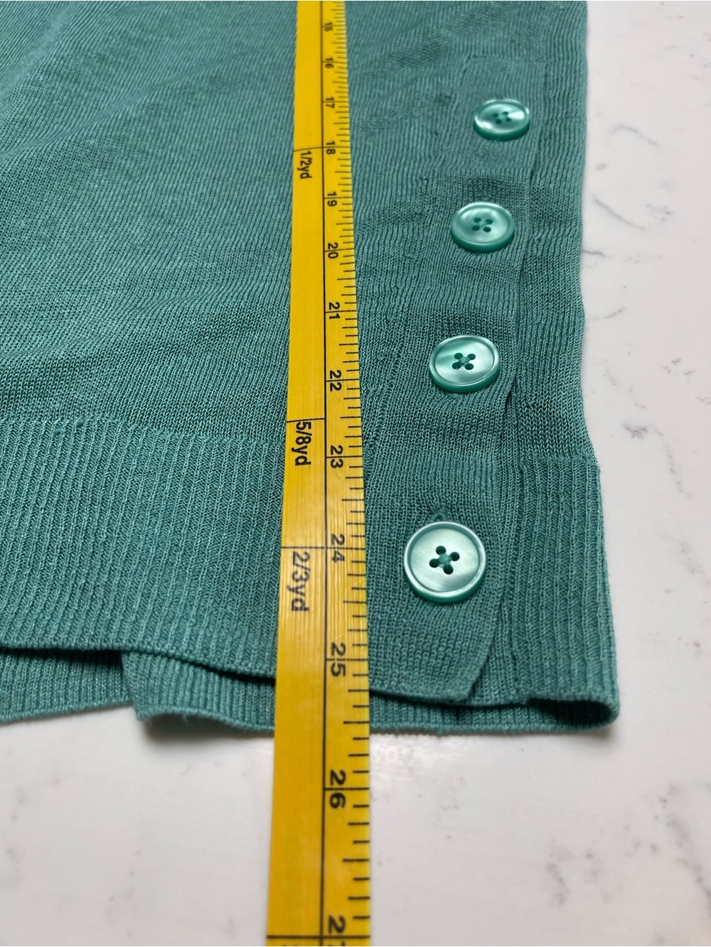 J. Crew Women's V-Neck Button-Detail Sweater in Seafoam  Size Medium NWT - Picture 8 of 8